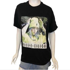 NWOT Gildan Size Medium Billie Eilish T-Shirt Black 100% Cotton